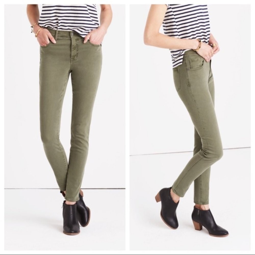 sz29 Madewell 9 inch High Riser Skinny - Green